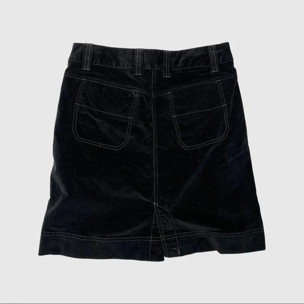 Athleta Black Velvet Pencil Skirt